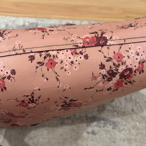 Coach Pink Floral Tote Bag with Classic Design - Picture 9 of 14